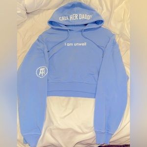 Barstool Sports Call Her Daddy “I Am Unwell” Crop Sweatshirt Size L